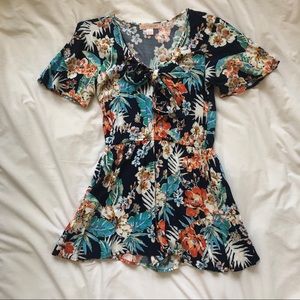 Flower Print Romper